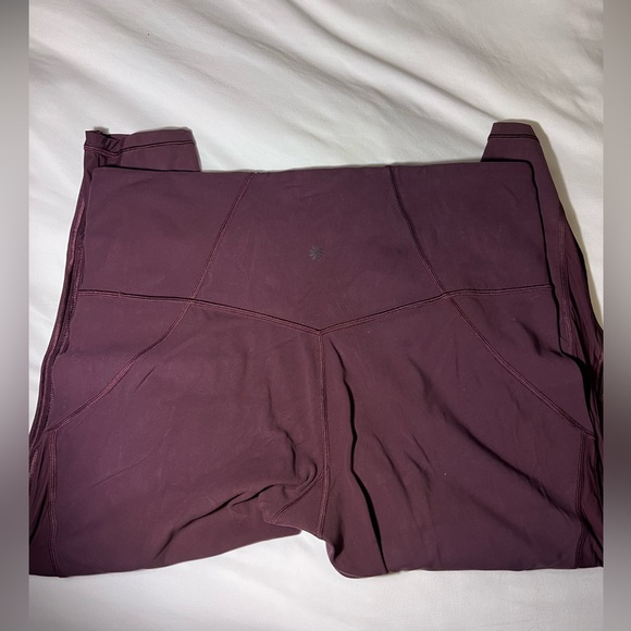 Athleta mesh leg leggings maroon - Picture 3 of 3